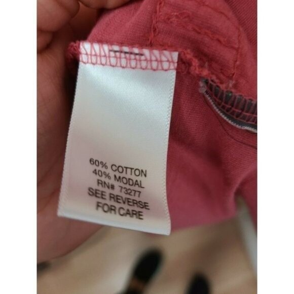 Dana Buchman Womens Top XL Pink 3/4 Sleeve Sequined Classic Carrier Casual - Picture 7 of 8